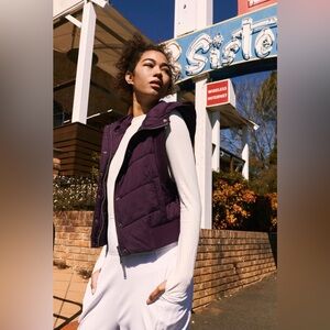 FP Movement Puffer Vest with Hood - M - Purple - Like New!